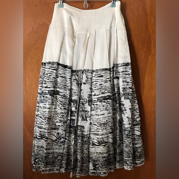 NWOT Body by Victoria Cotton Silk Voile Midi Skirt - Size 4 - Picture 3 of 7